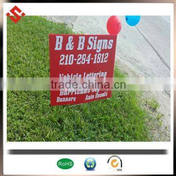 4x8 coreflute sheet for coroplast sign wire h stake stand