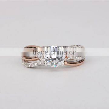 2016 High Quality 925 cz Wedding Ring Rose Gold Plated Jewelry photo-3