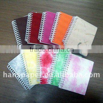 cheap promotional spiral notebook with handmade paper cover