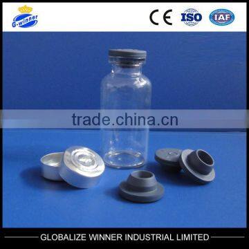 15ml Tubular Clear Injection Vials With Aluminum Cap With Rubber Stopper