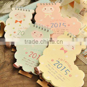 Customized animal shaped calendar for promotion