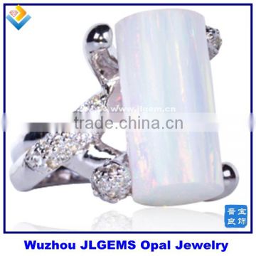 Fashion Style White Opal Stone Ring Opal Jewelry In Wholesale Price