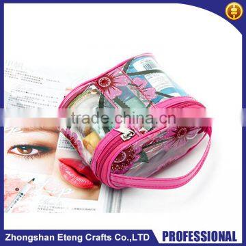 Fashion custom printed plastic cosmetic bag,personalized cosmetic bags