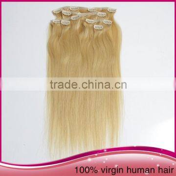 2015 Cheap Clip In Hightight Hair Extension India Virgin Human Hair Extension