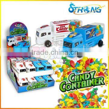 Container truck with pull back function car toy in candy