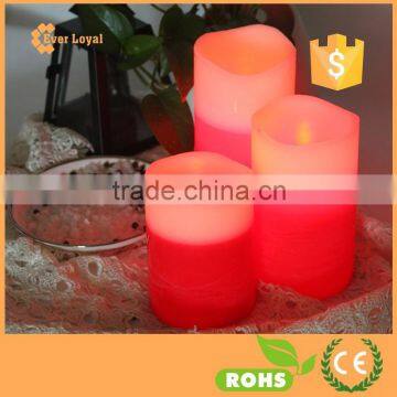 3Pcs wireless led flameless candles lights set Red White led flameless candles with realistic flame