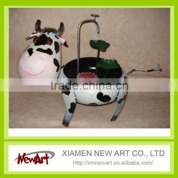 cow metal fountain for garden.feng shui fountain