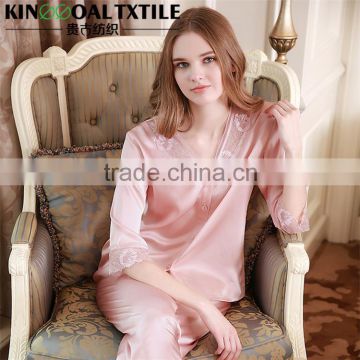 19mm 100% Silk Bathrobe Robe With Short Sleeves Women's short Lightweight