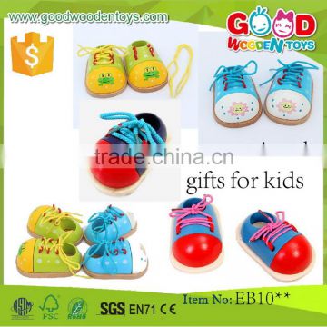 EN71/ASTM promotional gifts for kids OEM/ODM wooden intelligent shoes toy