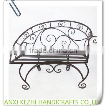 KZ8- 06069 Antique Metal Cast Iron Park Bench Outdoor Bench