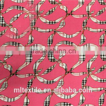 Floral Screen Printing Woven Fabric Herringbone Rayon for Dress photo-4