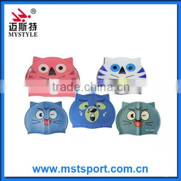 2016 big face cat childrens swim cap