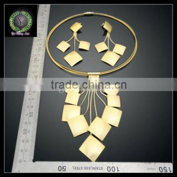 Newest Arrived African Gold Plated Jewelry Set for Woman Dress AHK1101 Supplier's Choice photo-2