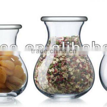 fance borosilicate handblown glass candy jar