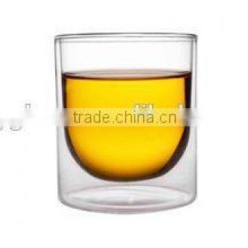 100ml hand blown double wall glass cup