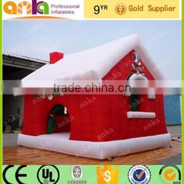 Guangzhou china inflatable red house for christmas decoration