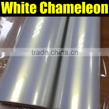 Premium quality white chameleon gold vinyl with air free bubbles size:1.52*20m/roll