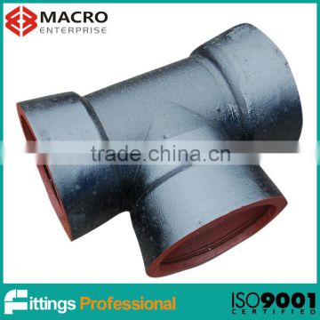 en545 en598 bs4772 ductile iron all socketed tee