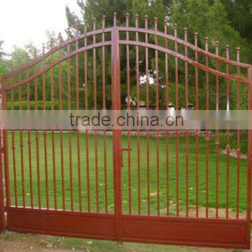 antique painting wrought iron gate