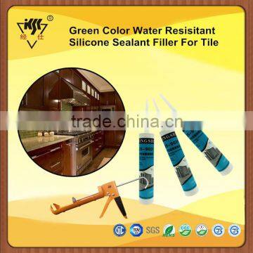 Green Color Water Resisitant Silicone Sealant Filler For Tile