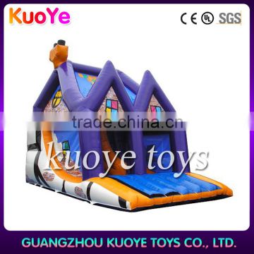 0.55mm PVC tarpaulin castle type mini bouncy house inflatable bouncer for kids