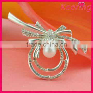 wholesale bling silver brooch with pearl WBR-1525