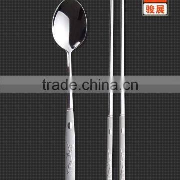 Stainless steel chopsticks fork and spoon