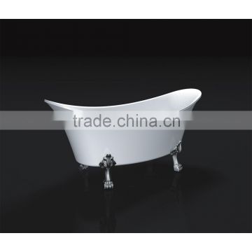 freestanding acrylic bath double slipper stream line bath