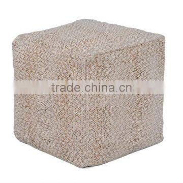 Natural Fibres Printed Pouf Cover