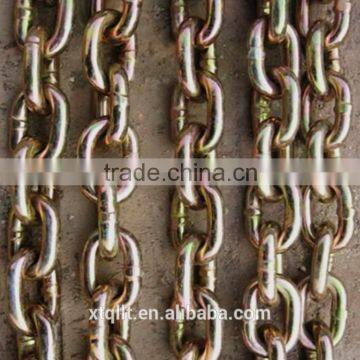 2015 lowest price of zinc plated tow chain with eye grab hook