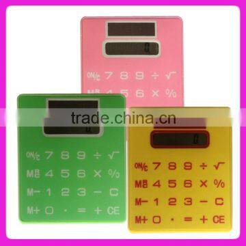 Mini slim touch screen solar power pocket calculatorc&Card shape calculator