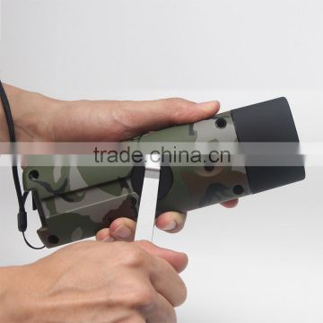 Super Bright Rechargeable LED Flashlight With Side Light Hand Crank Generator