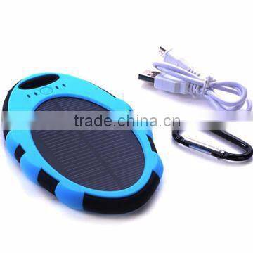New Water Resistant Solar Power Bank Handy 5000mah