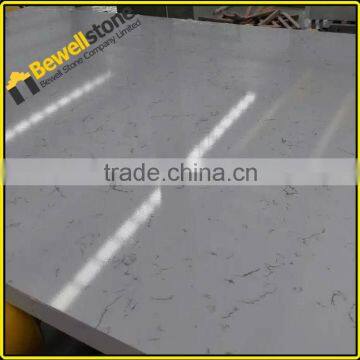 Engineered stone bianco carrara quartz slab tiles for wall