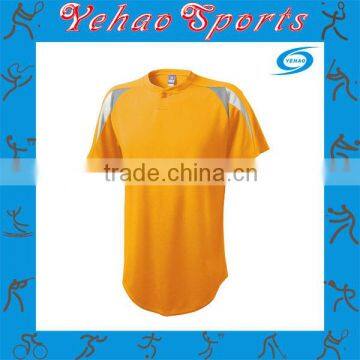 custom mesh blank yellow softball shirt