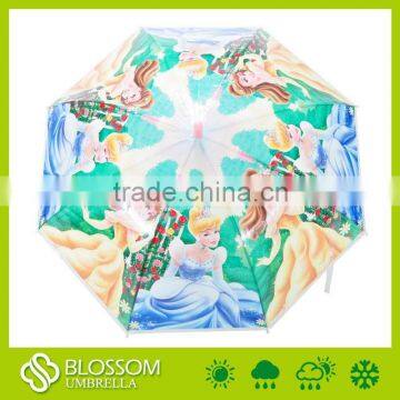 Auto Open Cartoon Design Kids Umbrella Fancy Princess Cartoon