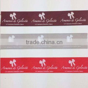 brand name character printed satin ribbon, customer logo ribbon satin