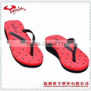 Lady leather sloping causal thongs