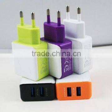 Super Fast Charge 2.1A Dual USB Wall Charger for iPad/ iPod/ iPhone 6 5 4s