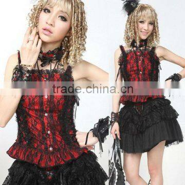 Lace Bodice Vest Top Gothic Lolita 61232