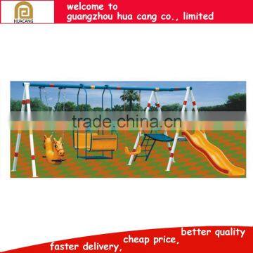 Playground outdoor swing, 4-seat swing chair garden H71-0557