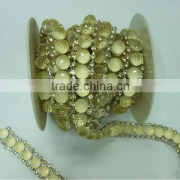 high quality rhinestone trim chain