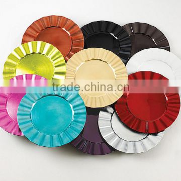 Plastic Wedding Colorful Charger Plates