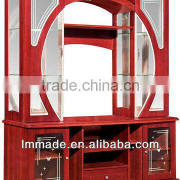 hot selling reddish lcd tv furniture design (700602)