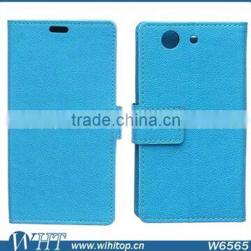 Phone Accessories Luxury Wallet Leather Flip Case for Sony Xperia Z4 Compact photo-6