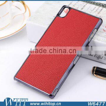 Alibaba Express Hot Sale PC Back Cover for Sony Z3 Case, Chrome Leather Case for Xperia Z3