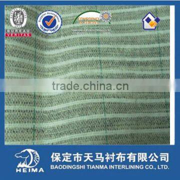 wool hair interlining fabric for high class suit, uniform