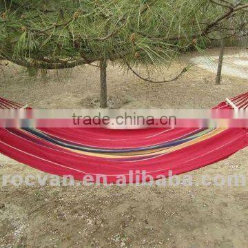 Cotton Canvas Hammock with wooden