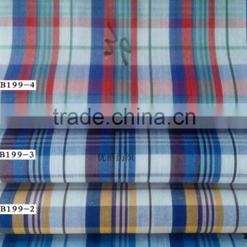 Ready bulk for 40*40 130*70 100% cotton check fabric stock