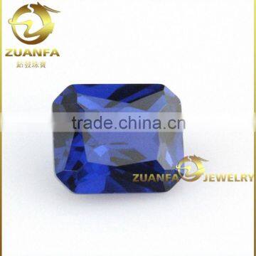 machine cut russia sapphire casting stone octangle synthetic sapphire